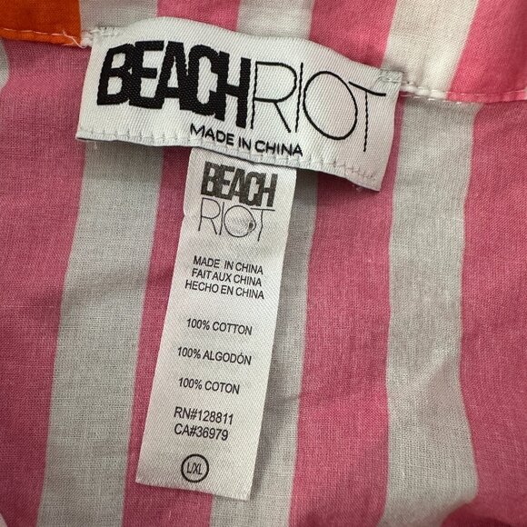 Beach Riot 100% Cotton Swimsuit Coverup Long Sleeve Shirt Large XL - Picture 3 of 5